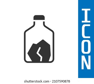 Grey Ore mining icon isolated on white background.  Vector