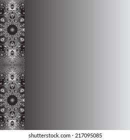 Grey with ornament in the left part
