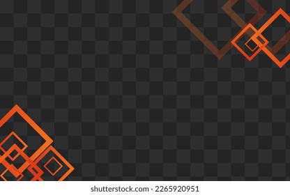 Grey Ornament Minimal Vector Transparent Background. Business Rectangle Texture. Gray Trendy Frame. Orange Shape Pattern.