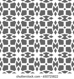 Grey ornamental seamless wallpaper pattern, vector illustration