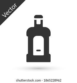 Grey Orujo icon isolated on white background.  Vector