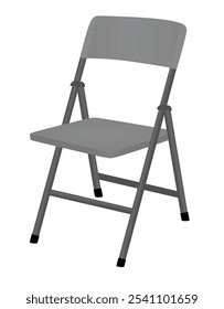 Grey  outdoor chair. vector illustration