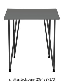 Grey outdoor  table. vector illustration