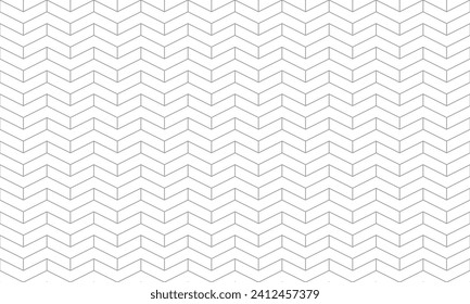 Grey outline arrow chevron, right angle or zigzag seamless pattern. Vector Repeating Texture. svg