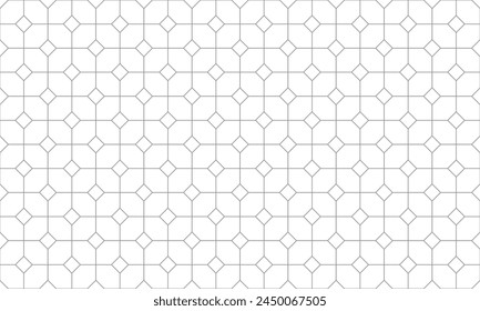 Grey outline hexagon seamless pattern. Vector Repeating Texture.