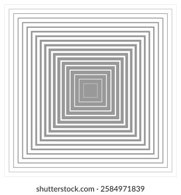 Grey outline square halftone. Vector Flat Illustration.