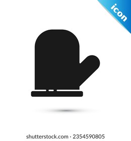 Grey Oven glove icon isolated on white background. Kitchen potholder sign. Cooking glove.  Vector