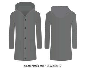Graue Mantel-Jacke. Vektorgrafik