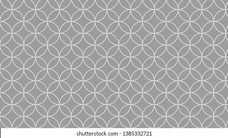 Grey Overlapping Circles Background Pattern