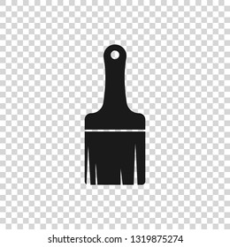 Grey Paint brush icon isolated on transparent background. Vector Illustration