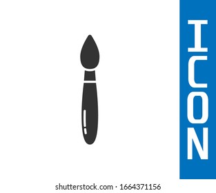 Icono de pincel de pintura gris aislado en fondo blanco. Ilustración vectorial
