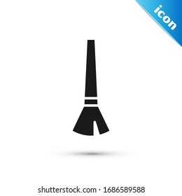 Grey Paint brush icon isolated on white background.  Vector Illustration