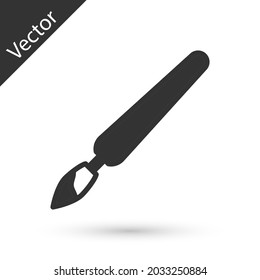 Graue Paint-Symbol einzeln auf weißem Hintergrund.  Vektorgrafik
