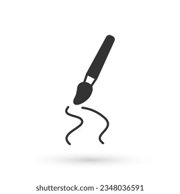 Graue Paint-Symbol einzeln auf weißem Hintergrund.  Vektorgrafik
