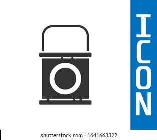 Grey Paint bucket icon isolated on white background.  Vector Illustration