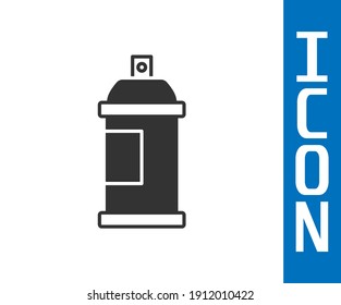 Grey Paint spray can icon isolated on white background.  Vector