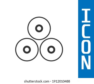 Grey Paint spray can icon isolated on white background.  Vector