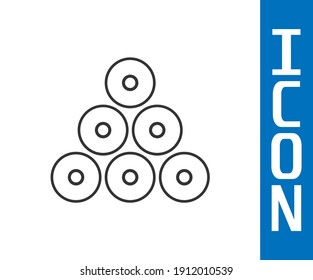 Grey Paint spray can icon isolated on white background.  Vector
