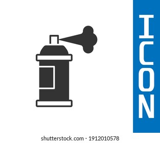 Grey Paint spray can icon isolated on white background.  Vector