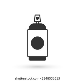 Grey Paint spray can icon isolated on white background.  Vector