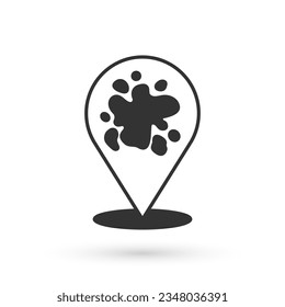 Grey Paint spray icon isolated on white background.  Vector