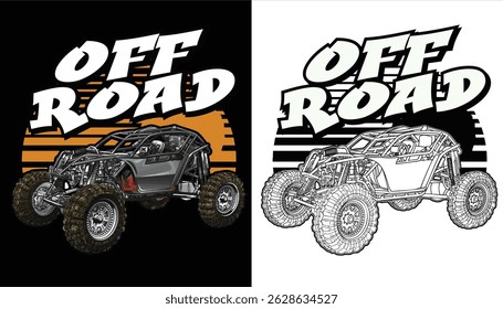 Cinza e pintado Quarter Midget. Isolado em fundo preto, para design de camisetas, impressão e para fins comerciais.