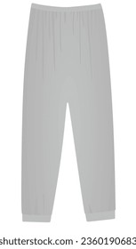 Grey  pajama bottom. vector illustration