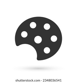 Grey Palette icon isolated on white background.  Vector