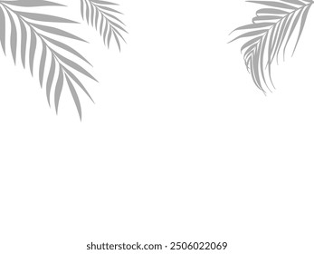 grey palm leaves background design summer concept