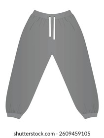 Grey pants bottom. vector illustration