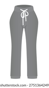 Grey pants bottom. vector illustration
