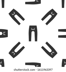 Grey Pants icon isolated seamless pattern on white background.  Vector Illustration