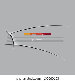  Grey paper background with  cut