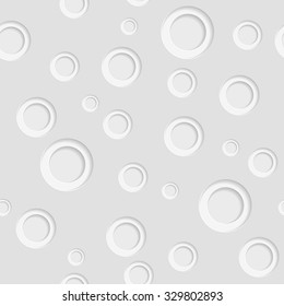 O papel cinza circula o design de padrão sem emenda. Plano de fundo do vetor