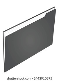 Grauer Papierordner. Vektor-Illustration