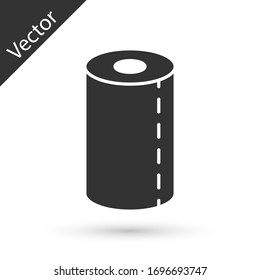 Grey Paper Towel Roll Icon Isolated On White Background. Vector Illustration