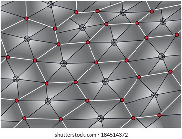 grey paper triangles background