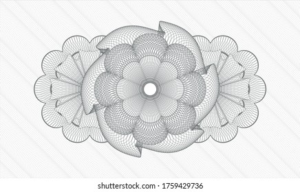 Emblema gris del pasaporte. Ilustración vectorial. Detallado 