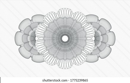 Grey passport emblem. Vector Illustration. Detailed 