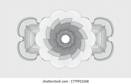 Emblema gris del pasaporte. Ilustración vectorial. Detallado 