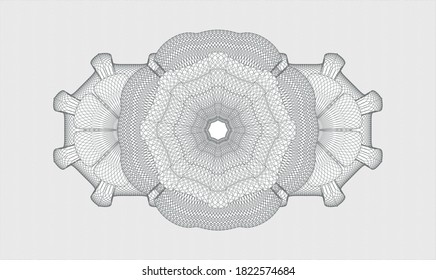 Grey passport emblem. Vector Illustration. Detailed 