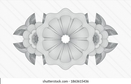 Grey passport emblem. Vector Illustration. Detailed 