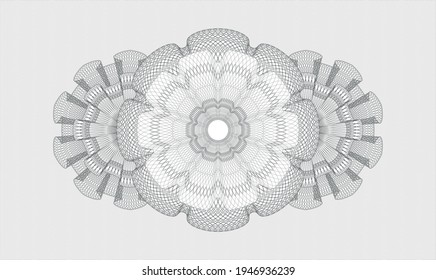 Grey passport emblem. Vector Illustration. Detailed 