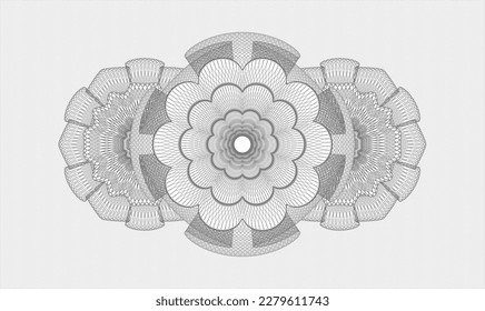 Emblema gris del pasaporte. Ilustración vectorial. Detallado 