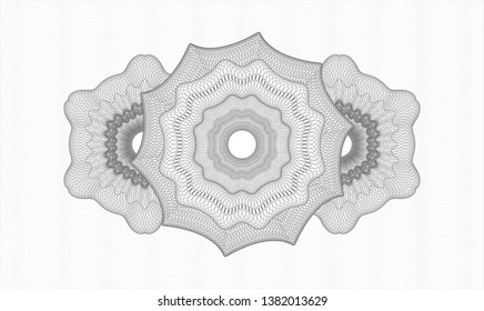 Grey passport money rosette. Vector Illustration. Detailed.