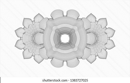 Grey passport money rosette. Vector Illustration. Detailed.