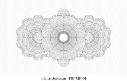 Grey passport money rosette. Vector Illustration. Detailed.