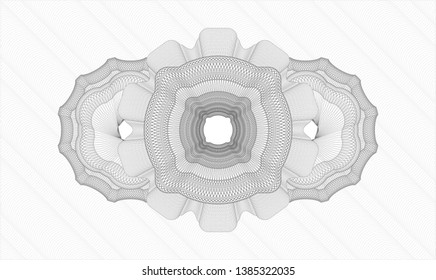Grey passport money rosette. Vector Illustration. Detailed.