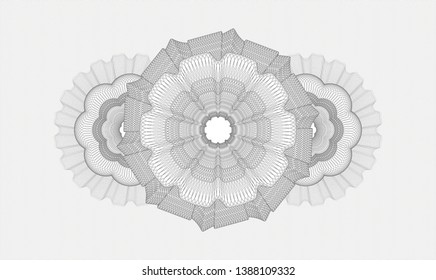 Grey passport money rosette. Vector Illustration. Detailed.