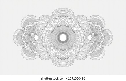 Grey passport money rosette. Vector Illustration. Detailed.